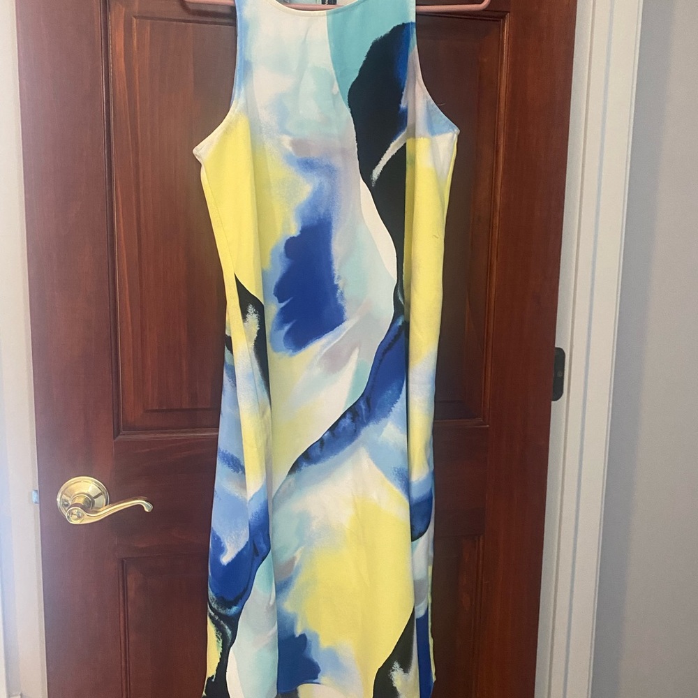 Fn summer dress, with angled hem line - size 6